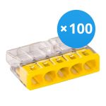 Mehrfachpackung 100x Wago 2273-205 Verbindungsdosenklemme Kompakt | 5 Draht Verbindung - 
