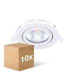 Mehrfachpackung 10x Noxion LED Schwenkbar Slim Spot Weiß Rund 5W 550lm 60D - 940 Kaltweiß | 85mm - IP54 - Dimmbar - Höchste Farbwiedergabe