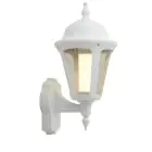 Ansell LED Wall Light Latina Lantern White - Suitable for E27 up to 42W | IP65