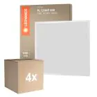 Mehrfachpackung 4x Ledvance LED Panel Compact Aluminium Weiß 33W 3630lm - 830 Warmweiß | 60x60cm - UGR < 19
