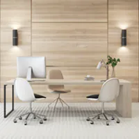 B&uuml;robeleuchtung mit LED-Wandleuchten